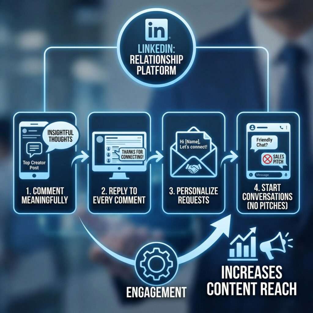 Comment meaningfully on top creator posts with insightful thoughts.